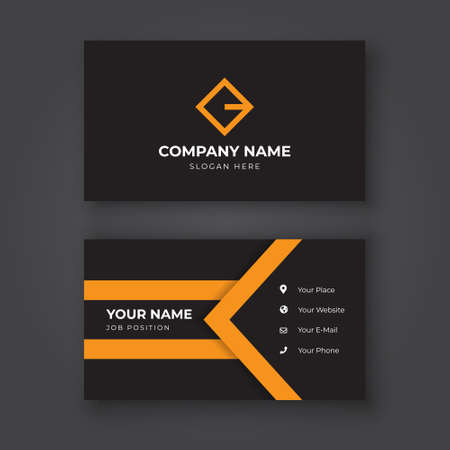 Print business card templateのイラスト素材