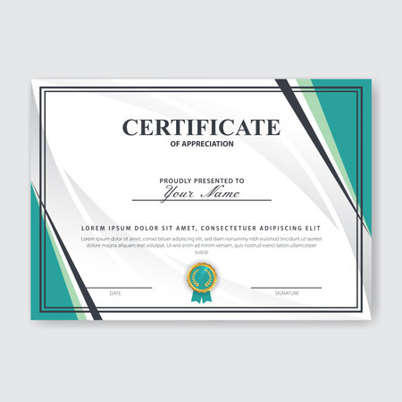 Creative Certificate of Appreciation Award Templateの写真素材