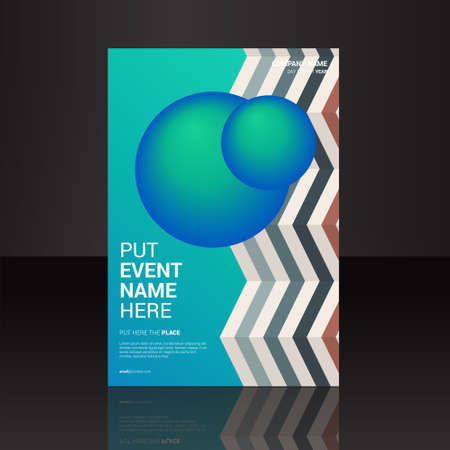 Flyer brochure design template cover. business cover size A4 templateのイラスト素材