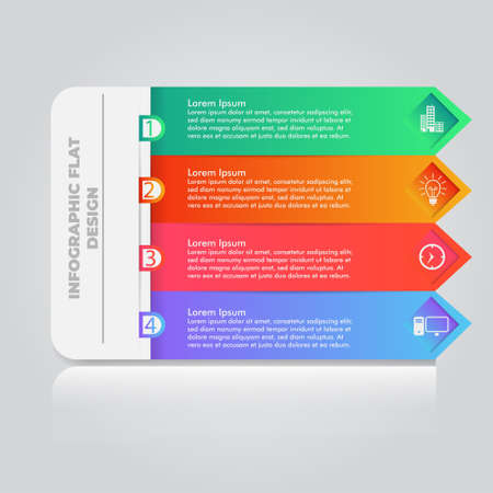 Business data visualization. Process chart. Abstract elements of graph, diagram with steps, options, parts or processes. Vector business template for presentation. Creative concept for infographic.のイラスト素材