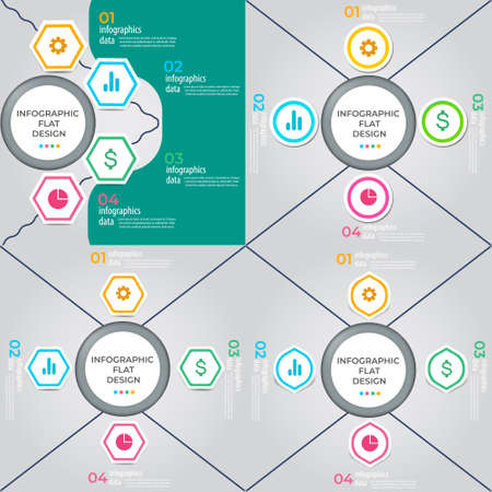 Business data visualization. Process chart. Abstract elements of graph, diagram with steps, options, parts or processes. Vector business template for presentation. Creative concept for infographic.の写真素材