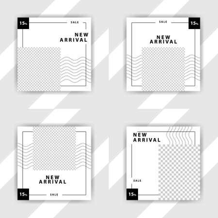Social media pack. Business presentation template. Set of modern square blog posts Editable simple info banner, trendy book cover idea. Minimal. For app, web mail digital display style. beauty cardsの写真素材