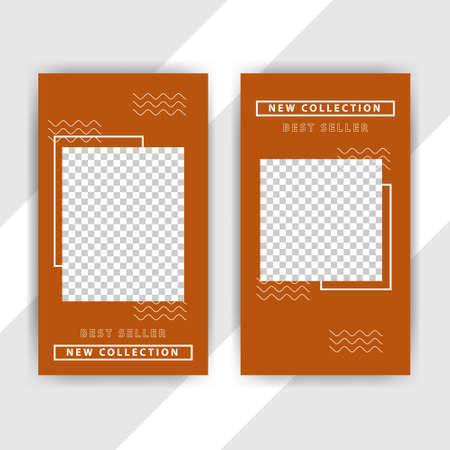 Creative social networks stories design, vertical bannerの写真素材