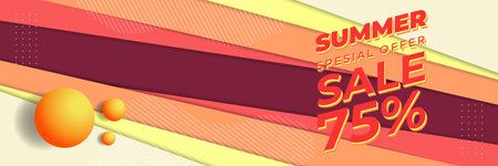 Summer sale concept banner design