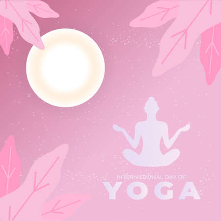 International yoga day design human meditation vector illustrationのイラスト素材