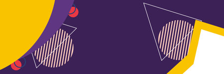 set banner background template with modern shape free vector art