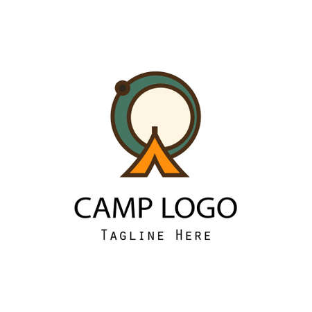 camp logo concept modern designのイラスト素材