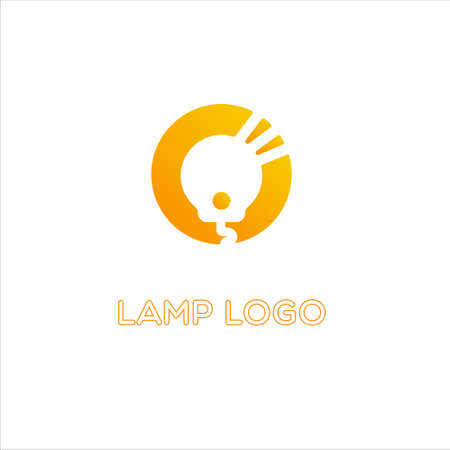 lamp logo concept design modernのイラスト素材