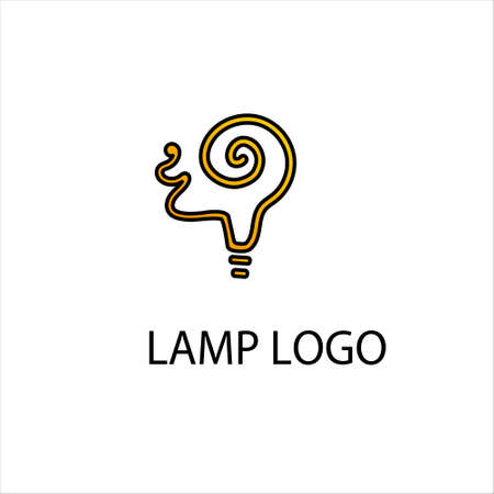lamp logo concept design modernのイラスト素材