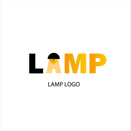 lamp logo concept design modernのイラスト素材