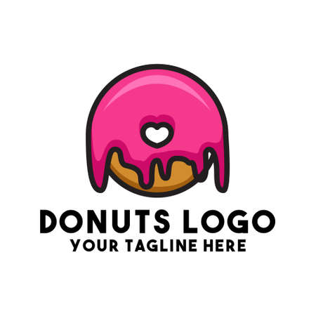 donuts cake modern logo conceptのイラスト素材