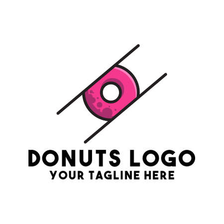 donuts cake modern logo conceptのイラスト素材