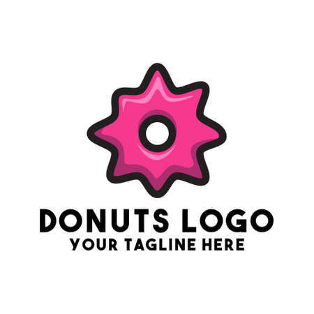 donuts cake modern logo conceptのイラスト素材