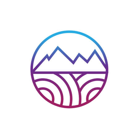 mountain logo modern design conceptのイラスト素材