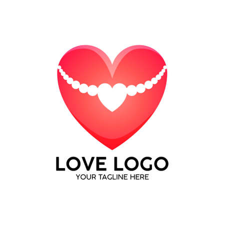love logo pink modern concept designのイラスト素材
