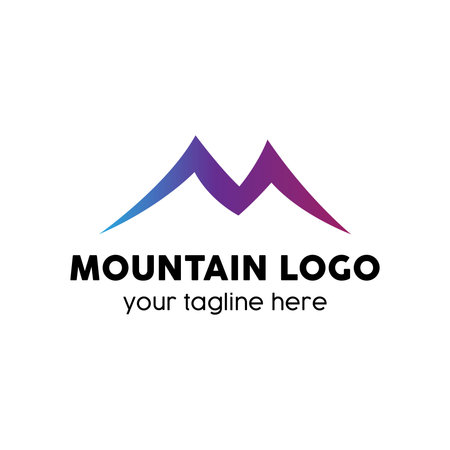 mountain logo modern design conceptのイラスト素材