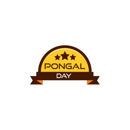 pongal day logo design art modernのイラスト素材