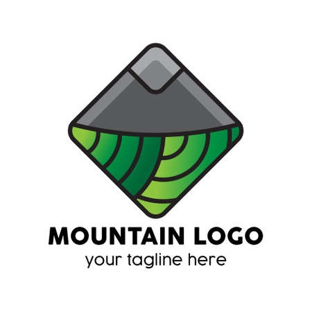 mountain logo modern design conceptのイラスト素材