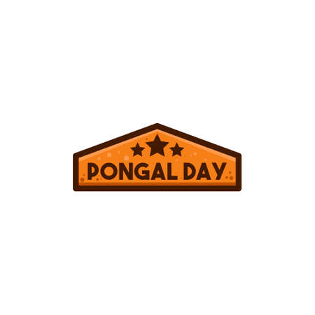 pongal day logo design art modernのイラスト素材