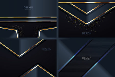gold banner Abstract vector background board for text and message design modern. vector illustrationのイラスト素材