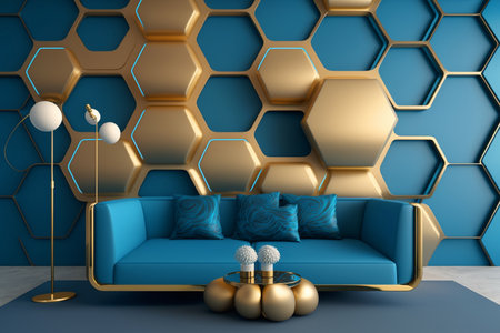 5g blue tech background modern luxury Generative aiの素材