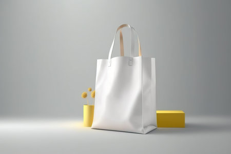 tote bag blank mockup isolated backgroundの素材