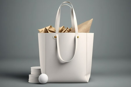 tote bag blank mockup isolated backgroundの素材