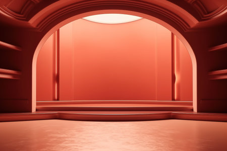 futuristic and clean stage blank center backgroundの素材