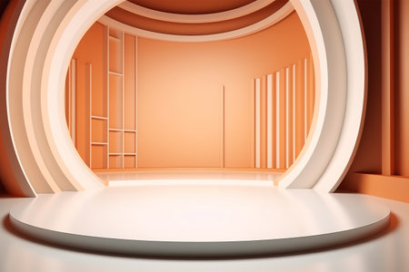 futuristic and clean stage blank center backgroundの素材