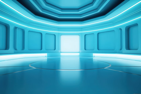 futuristic and clean stage blank center backgroundの素材