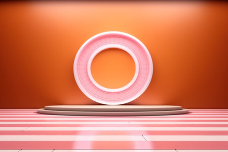 futuristic and clean stage blank center backgroundの素材