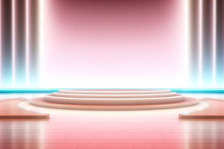 futuristic and clean stage blank center backgroundの素材