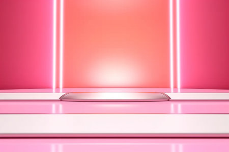 futuristic and clean stage blank center backgroundの素材