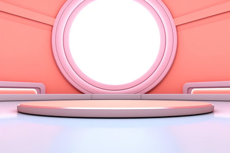 futuristic and clean stage blank center backgroundの素材