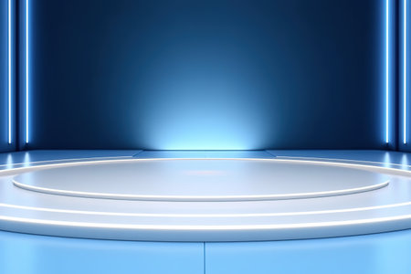 futuristic and clean stage blank center backgroundの素材