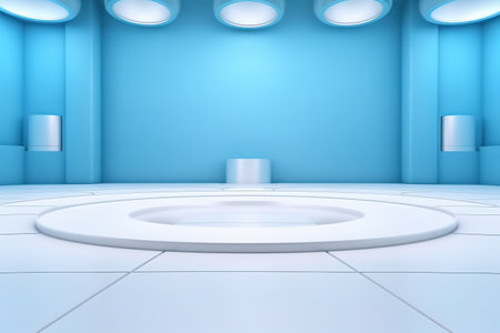 futuristic and clean stage blank center backgroundの素材