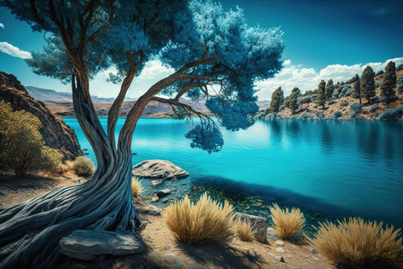 photo beautiful tropical beach and sea with coconutの素材