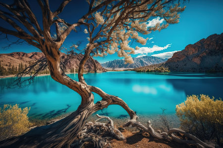 photo beautiful tropical beach and sea with coconutの素材