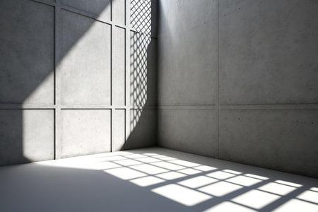 room Empty concrete texture background with shadowの素材
