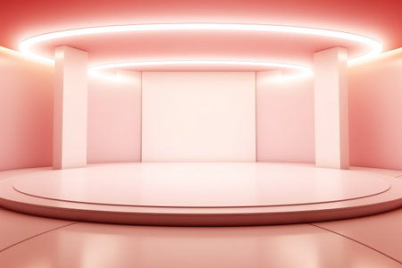 futuristic and luxury empty stage center clean backgroundの素材