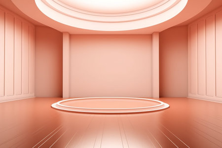 futuristic and luxury empty stage center clean backgroundの素材