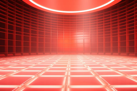 futuristic and luxury empty stage center clean backgroundの素材