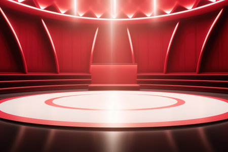 futuristic and luxury empty stage center clean backgroundの素材