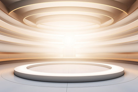 futuristic and luxury empty stage center clean backgroundの素材