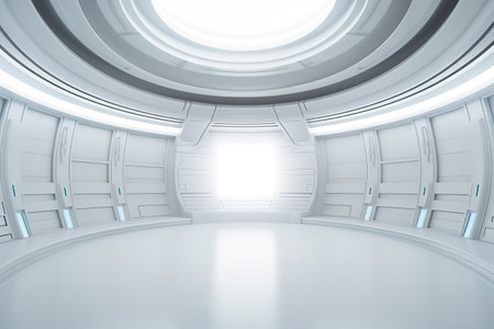 futuristic and clean stage blank center backgroundの素材