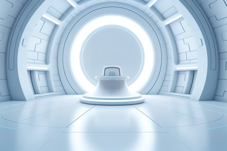 futuristic and clean stage blank center backgroundの素材