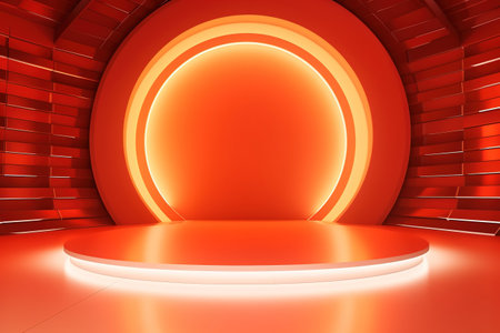 futuristic and clean stage blank center backgroundの素材