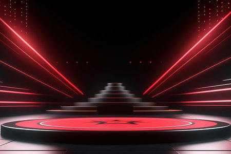 futuristic and clean stage blank center backgroundの素材