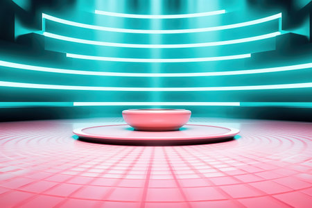 futuristic and clean stage blank center backgroundの素材