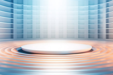 futuristic and clean stage blank center backgroundの素材